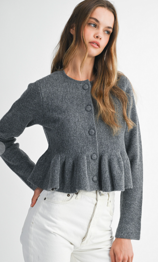 Peplum Cardigan