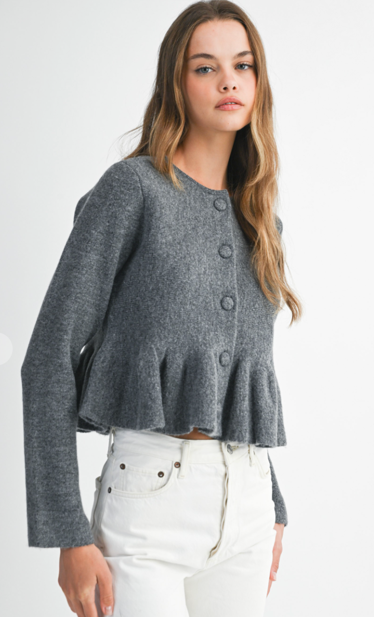 Peplum Cardigan