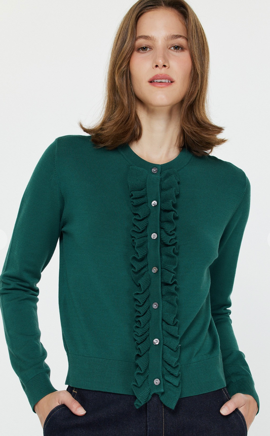 Ruffle Front Cardigan