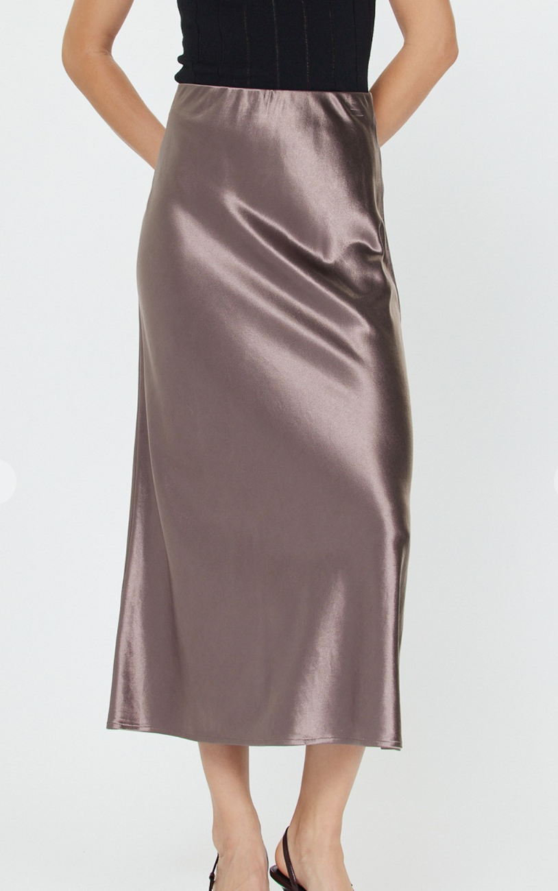 Bias Slip Midi Skirt