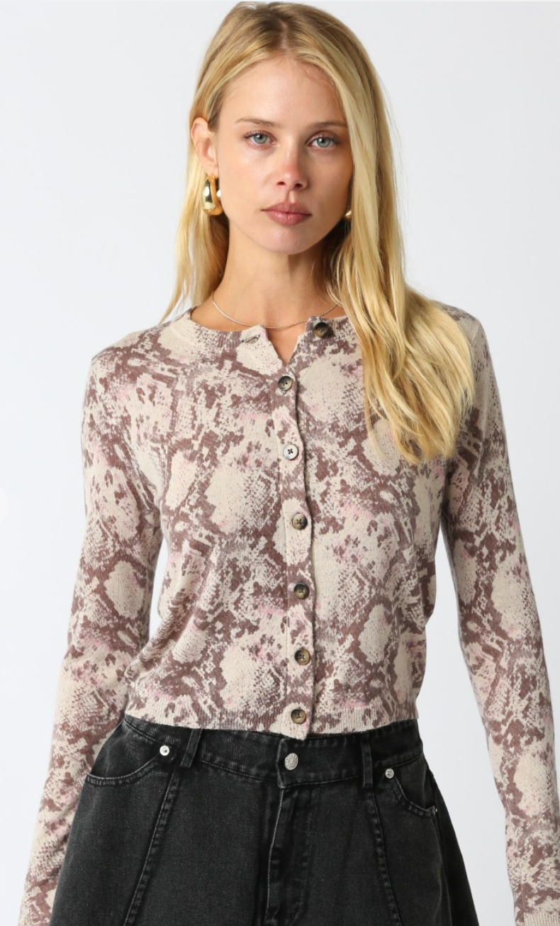 Tenna Animal Knit Top