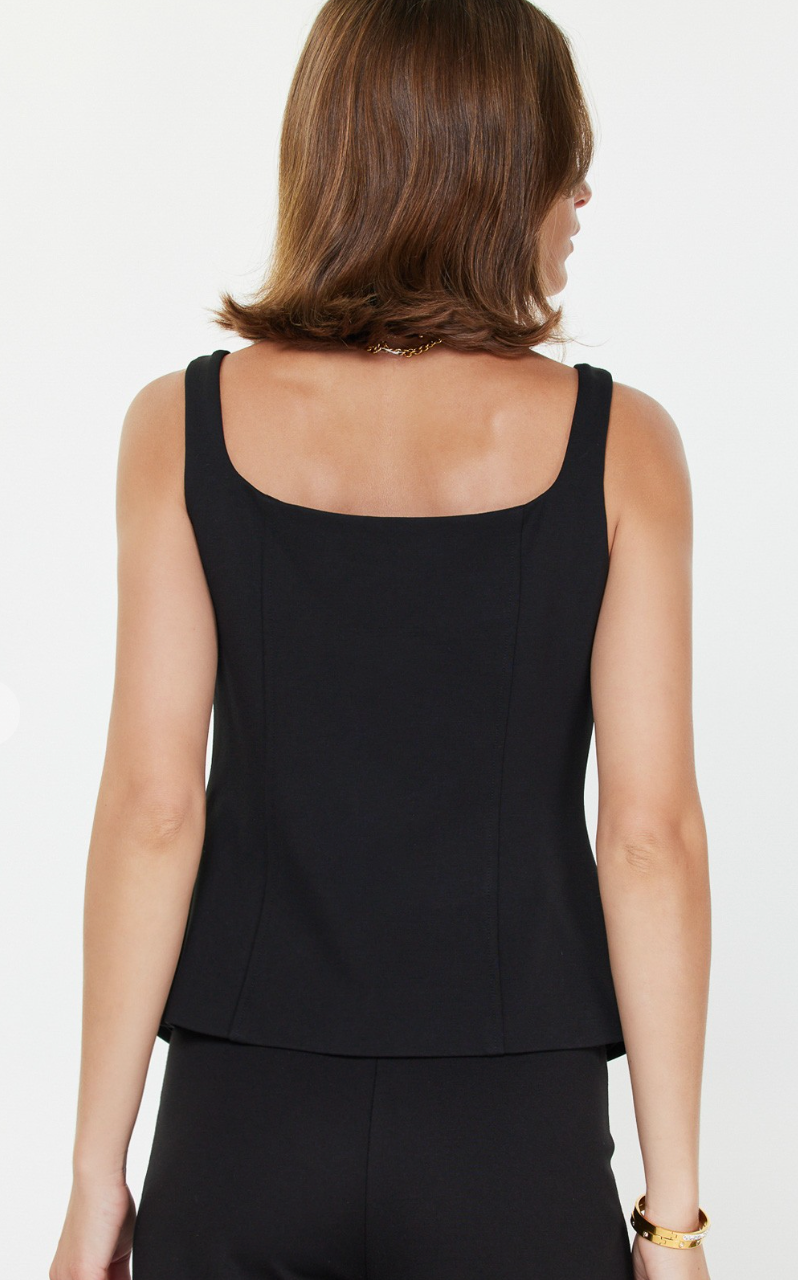 Ponte Button Up Vest