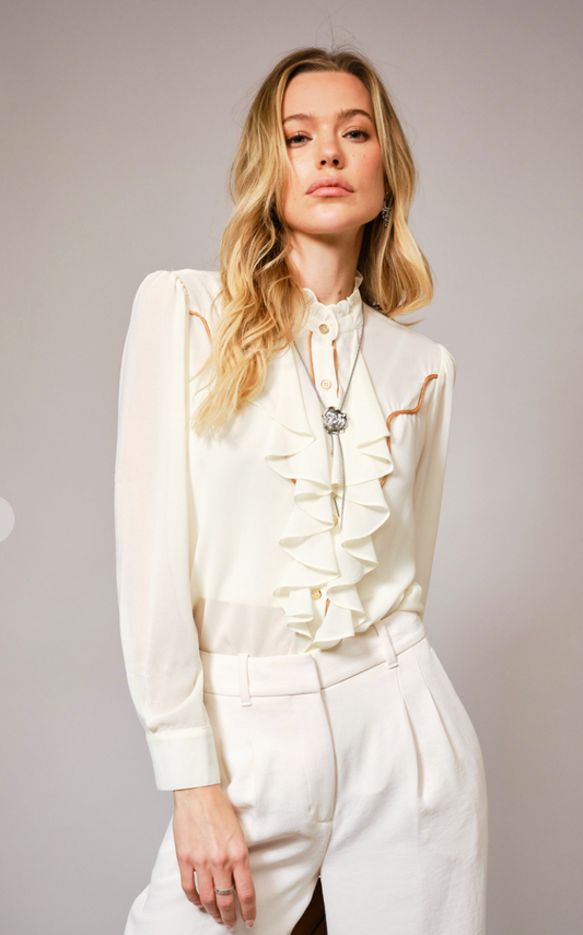 Chelsea Ruffle Front Blouse