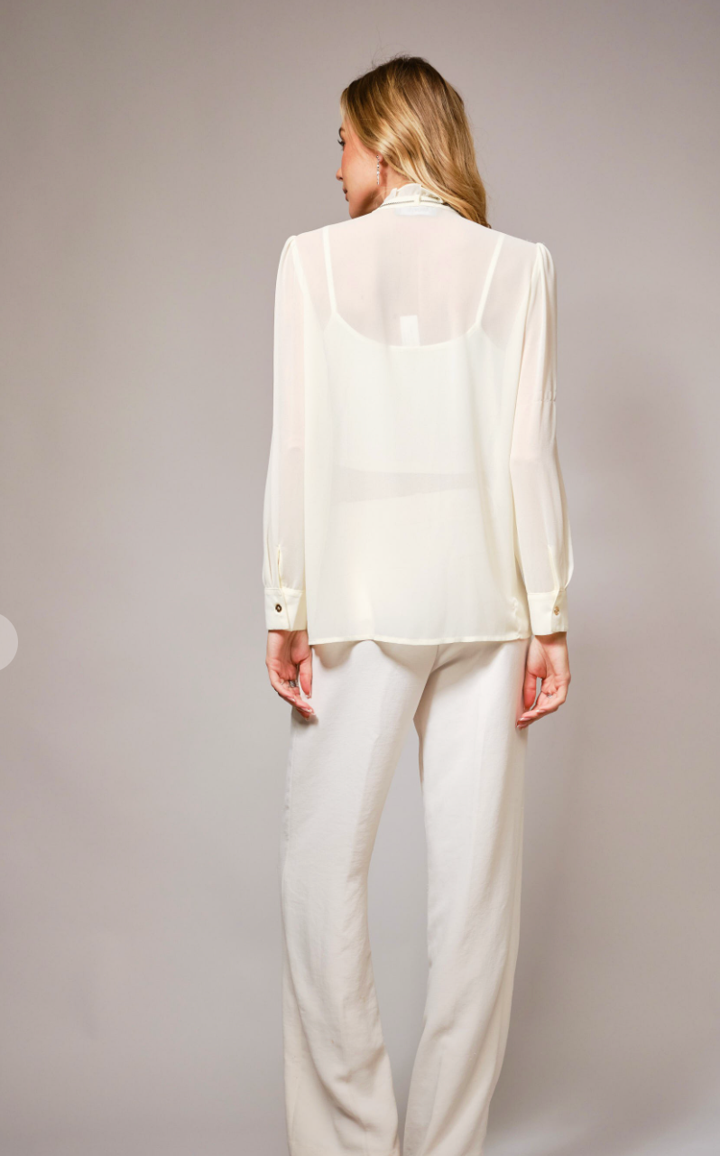 Chelsea Ruffle Front Blouse