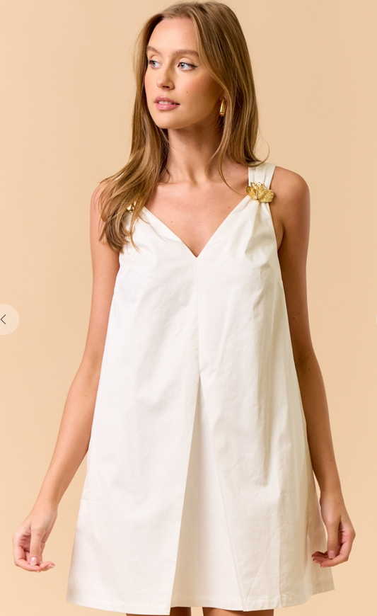 Shirred Mini Dress
