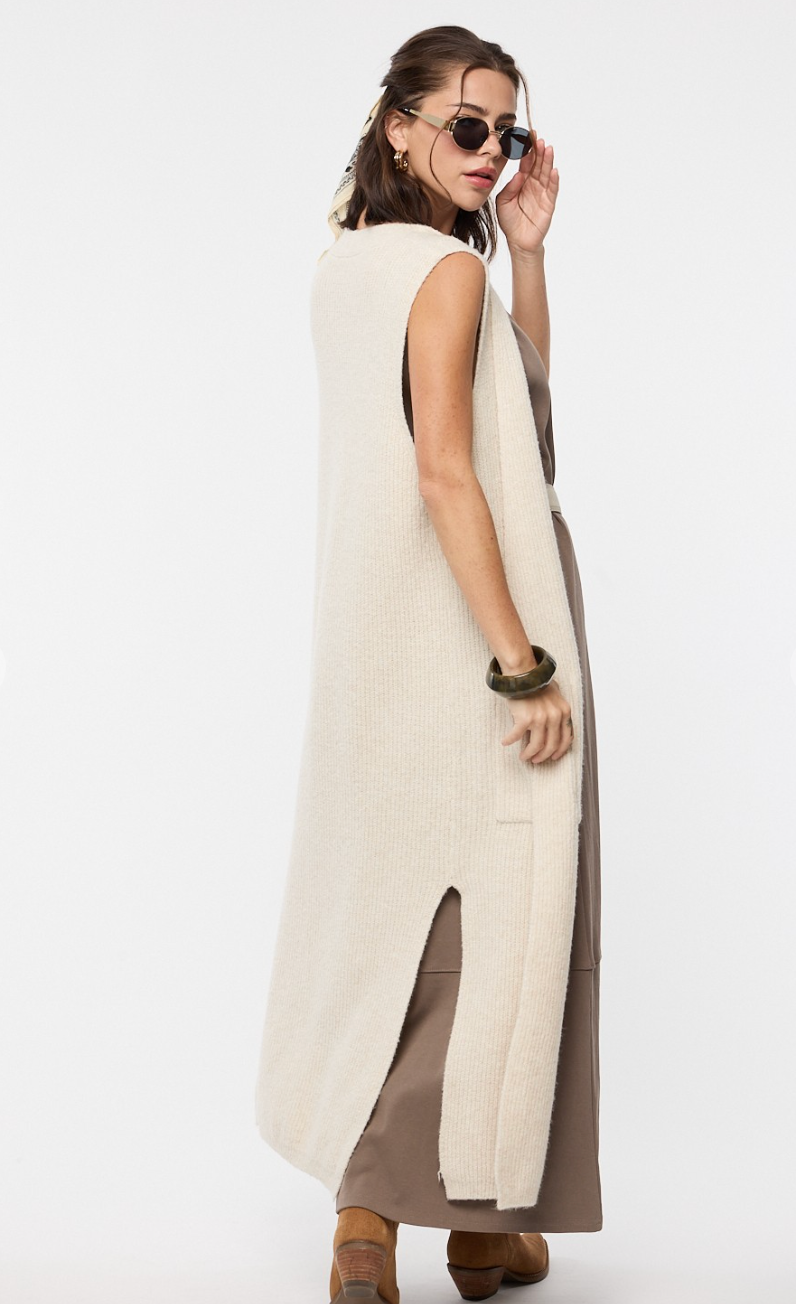 Long Sweater Vest Cardigan