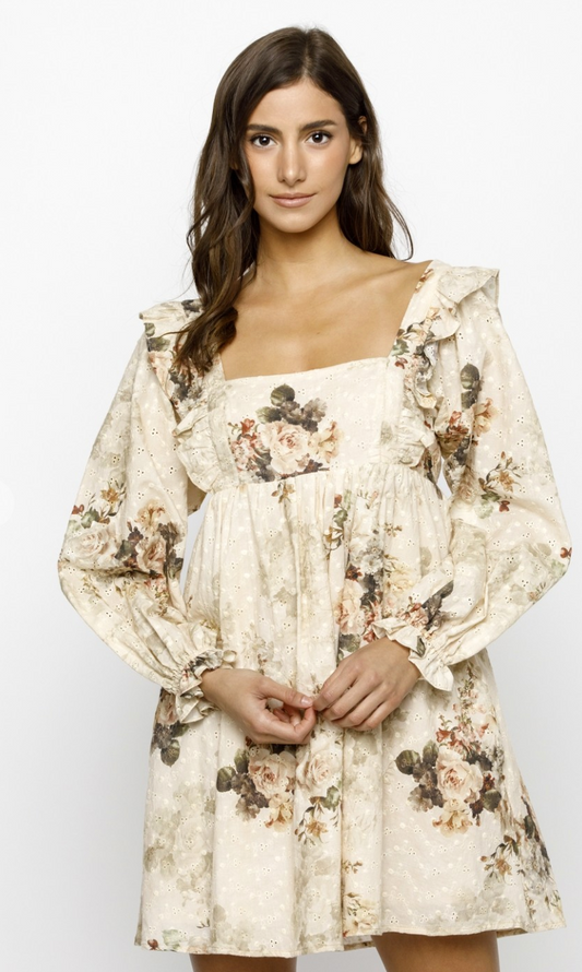 Embossed Babydoll Dress