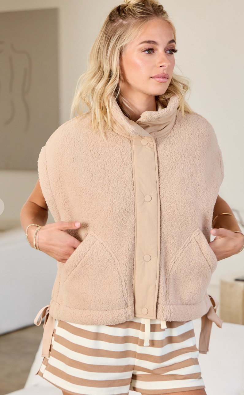 Fleece Side Tie Vest
