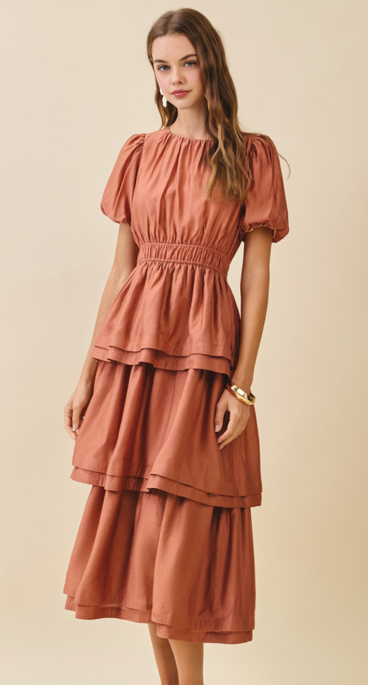 Tiered Midi Dress
