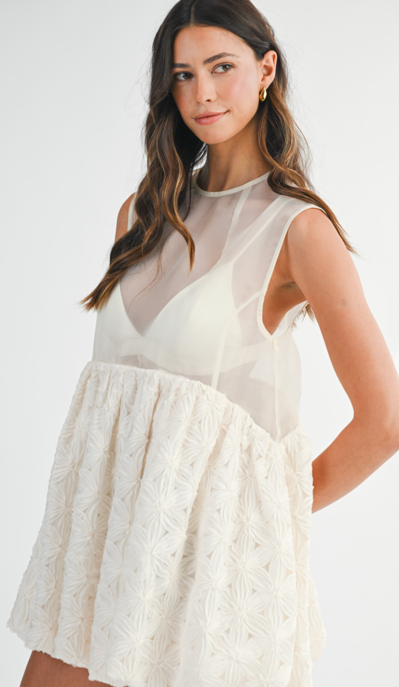 Organza Two Piece Mini Dress