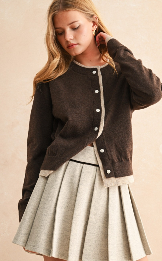 Color Contrast Cardigan