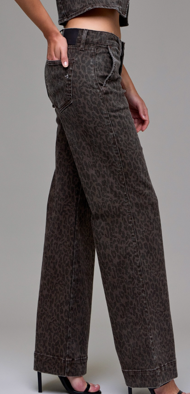 Cheetah Flare Jeans