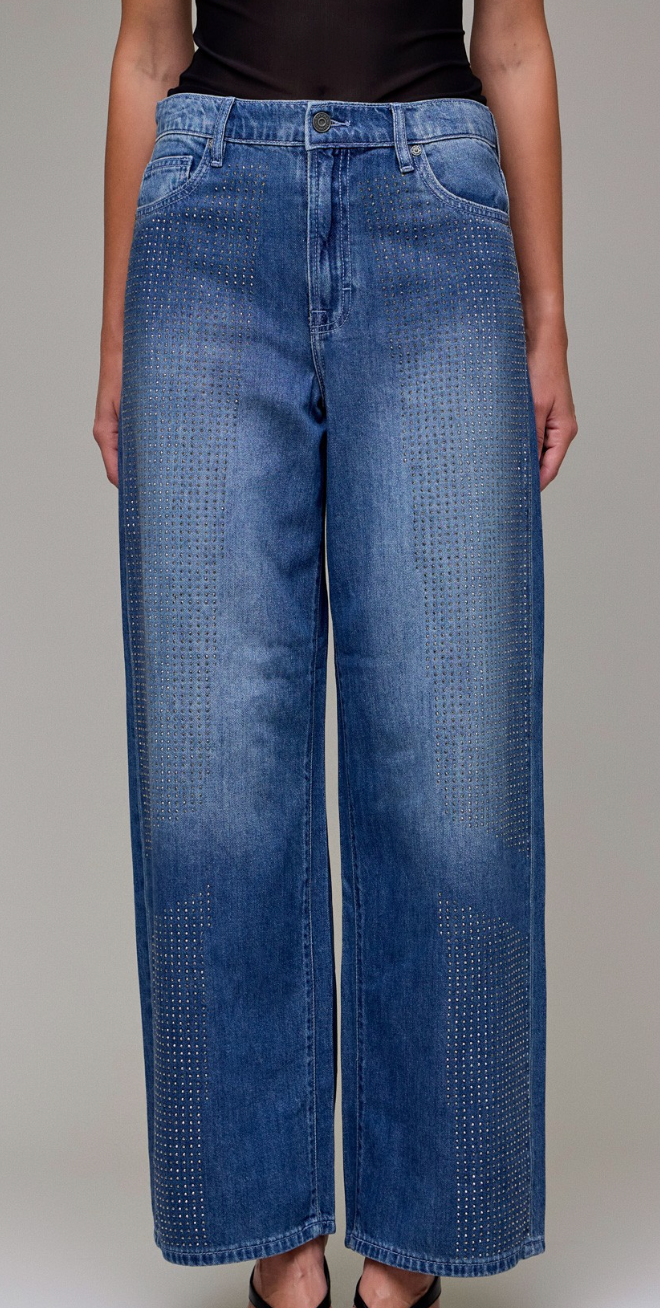 Rhinestone Detail Jeans