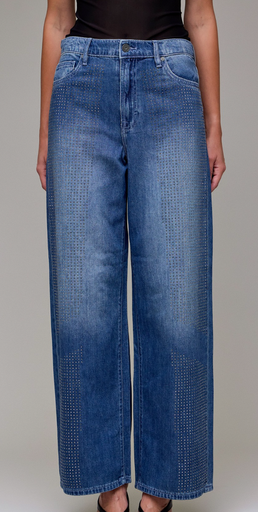 Rhinestone Detail Jeans