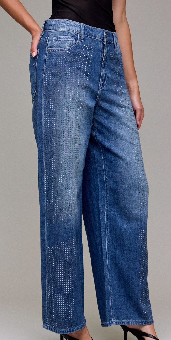 Rhinestone Detail Jeans