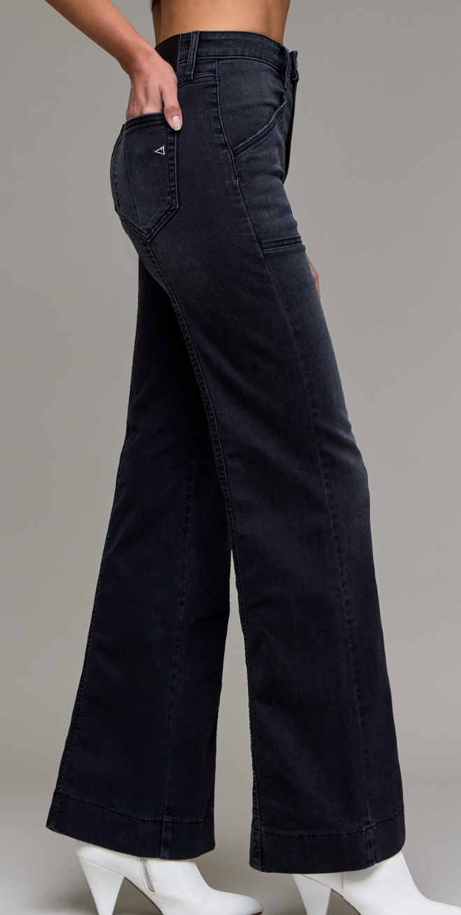 Seam Detail Flare Jeans