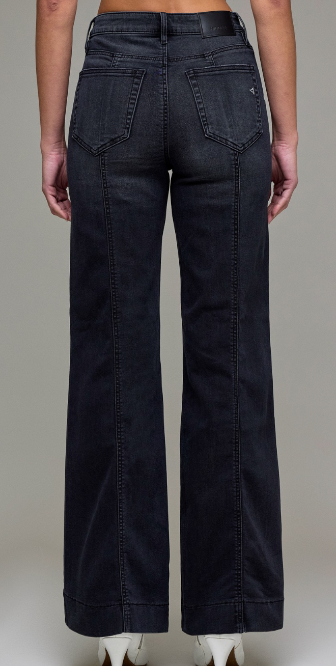 Seam Detail Flare Jeans