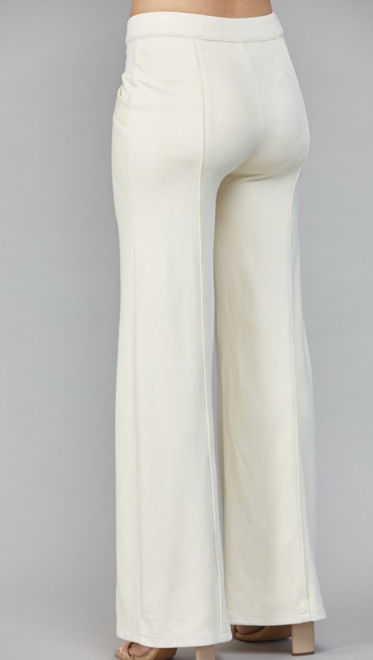 Suede Wide Leg Pants