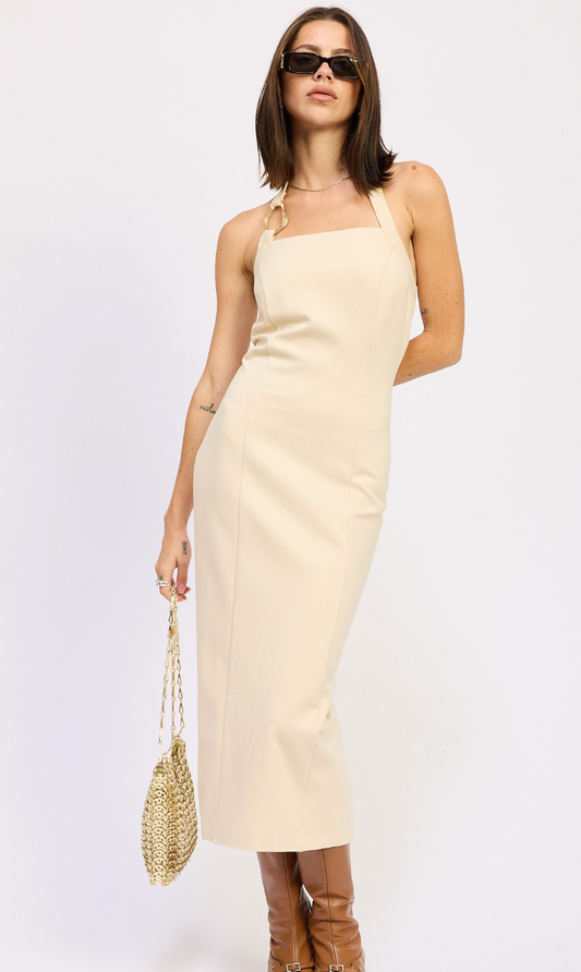 Hardware Halter Midi Dress