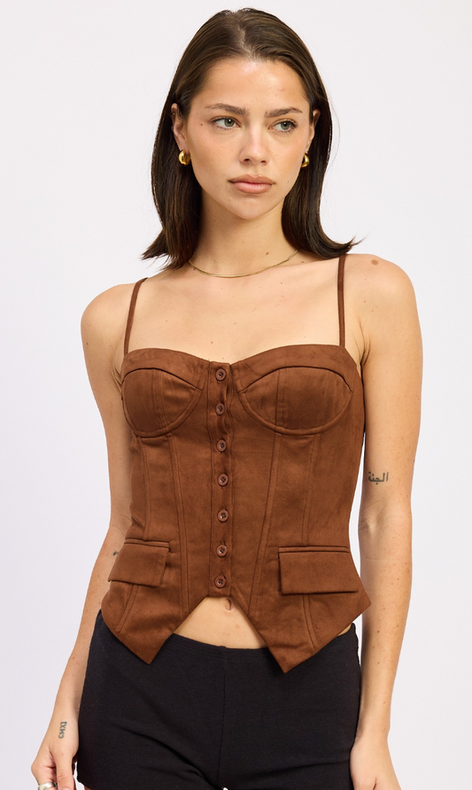 Lace Up Bustier Top