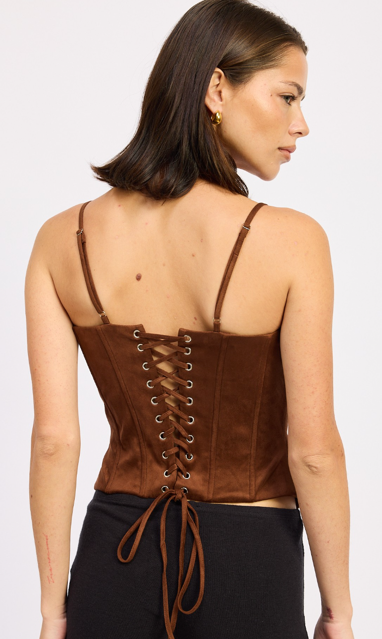 Lace Up Bustier Top