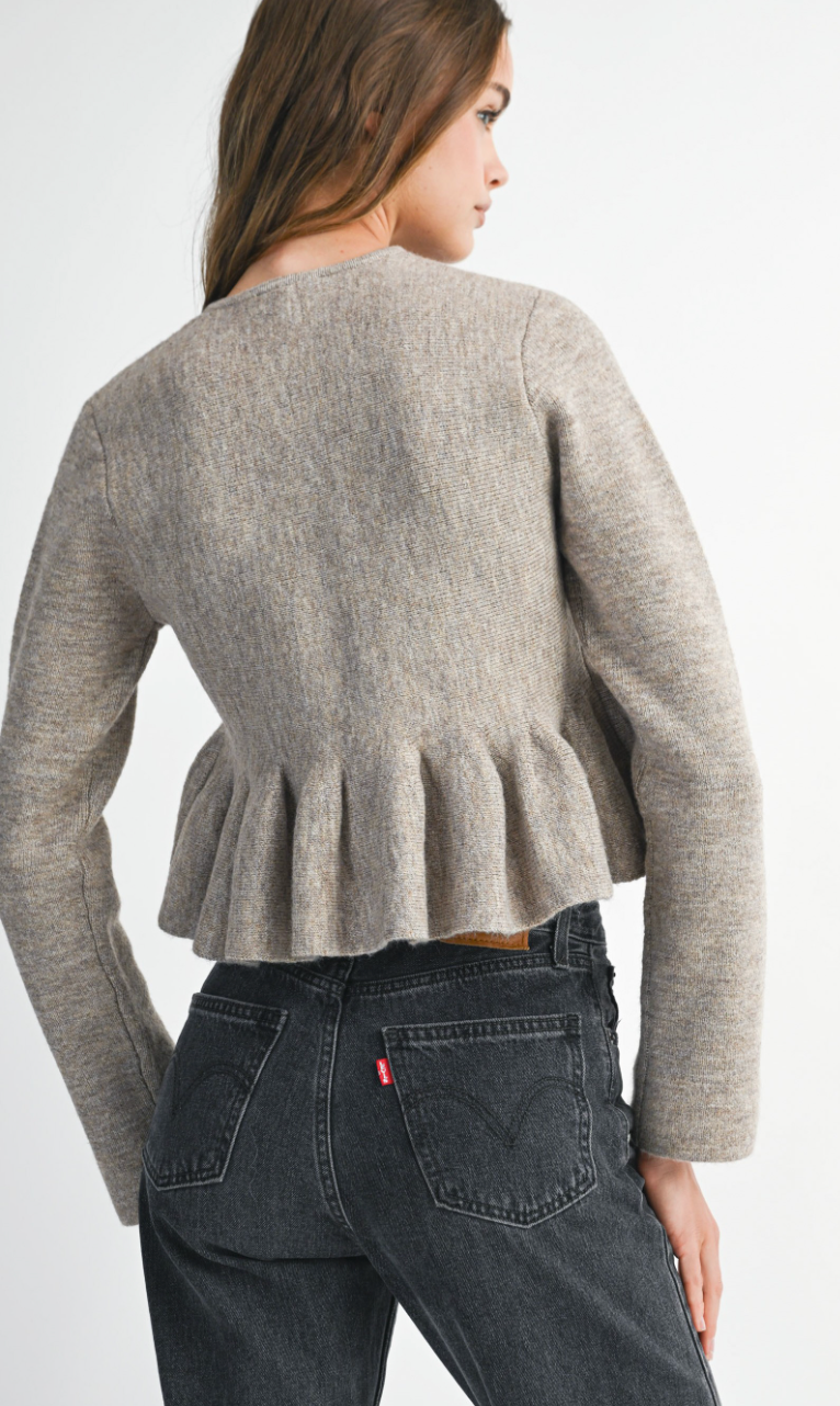 Peplum Cardigan