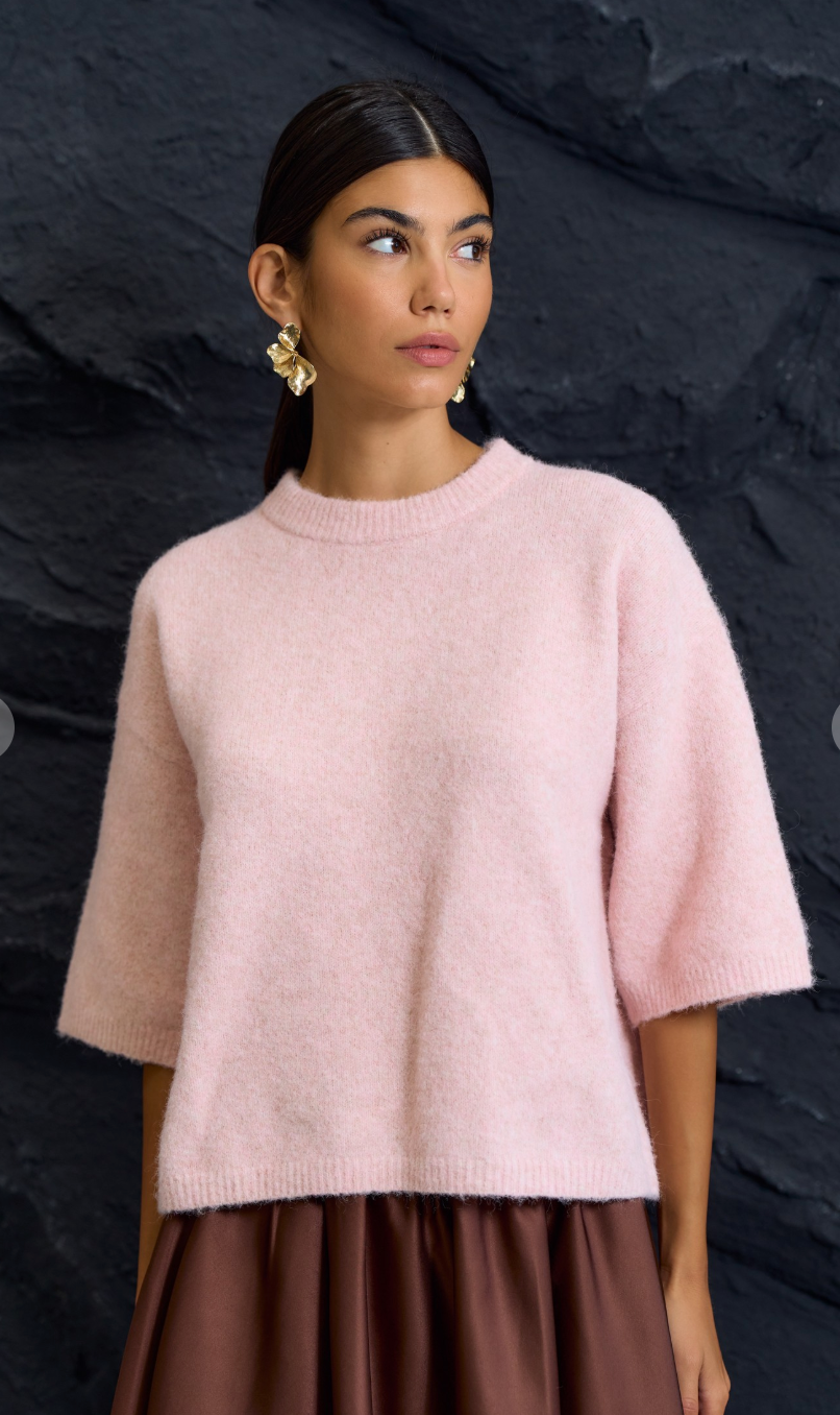 Sweater Short Sleeve Top
