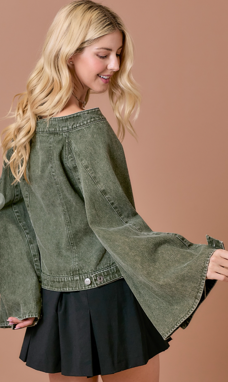 Off The Shoulder Denim Jacket
