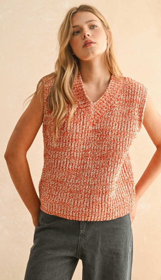 Two Tone Chenille Vest