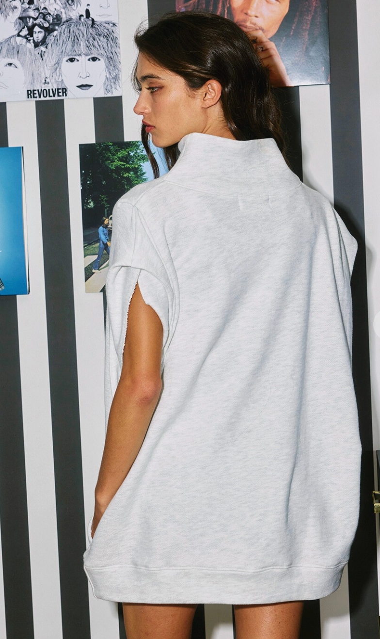 Mock Neck Oversized Top