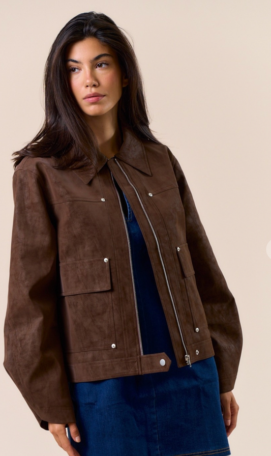 Faux Suede Jacket