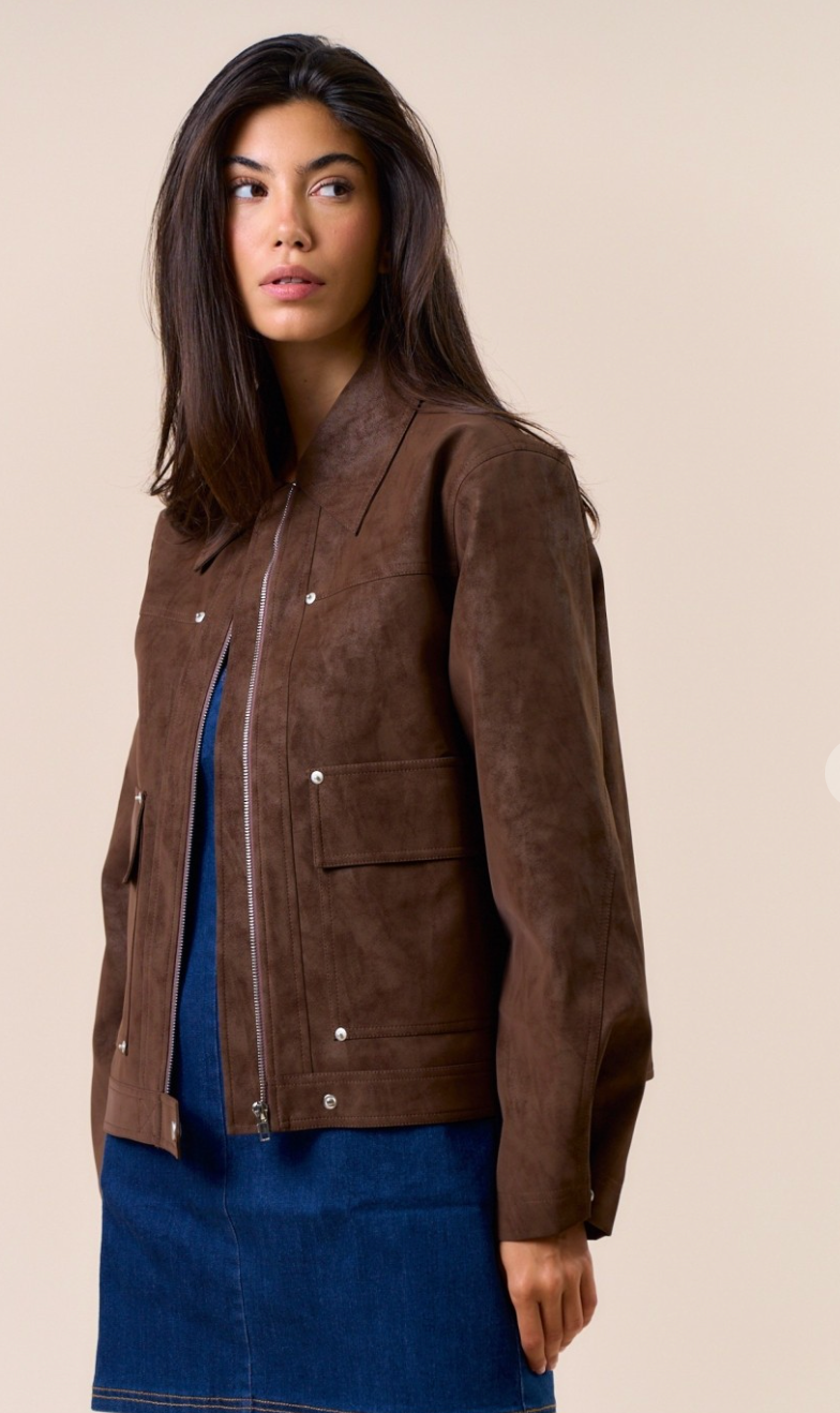 Faux Suede Jacket