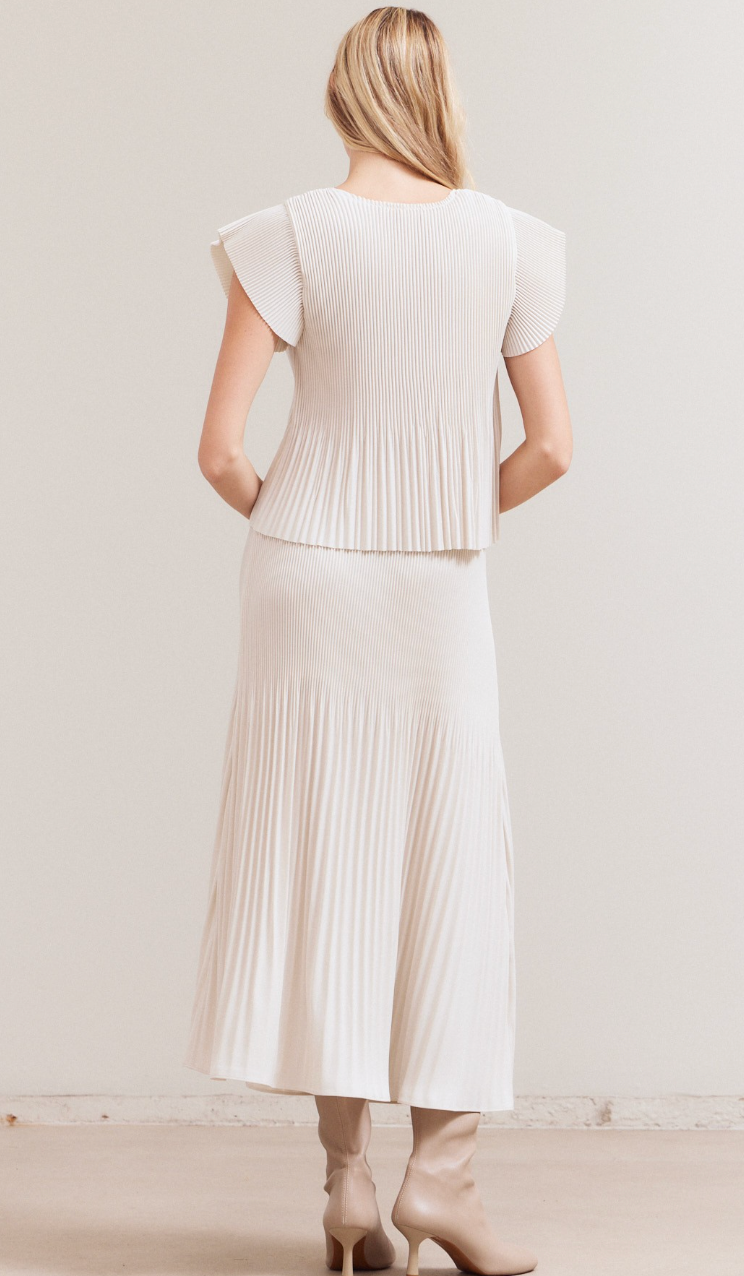 Wrinkled Pleats Ruffle Top