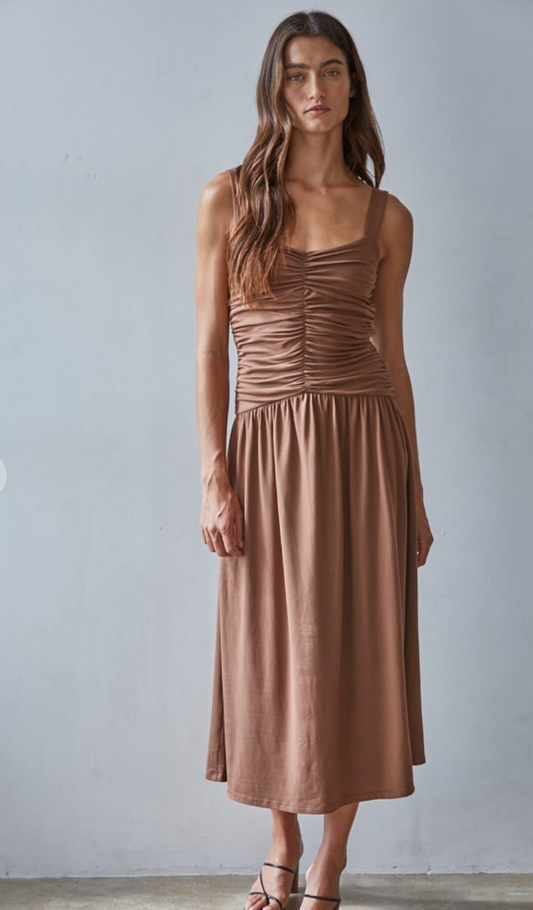 Lavinnea Shirred Maxi Dress