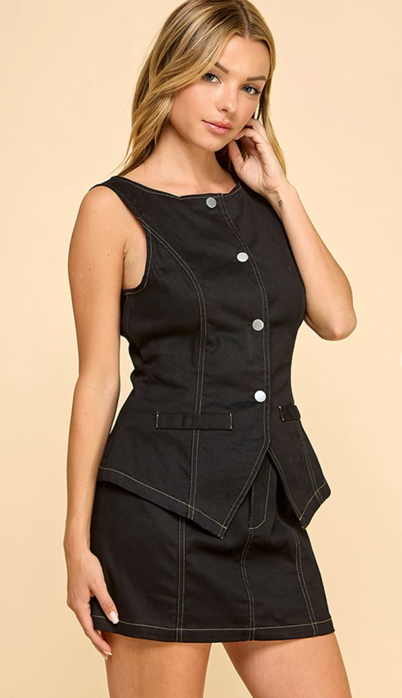 Long Denim Vest