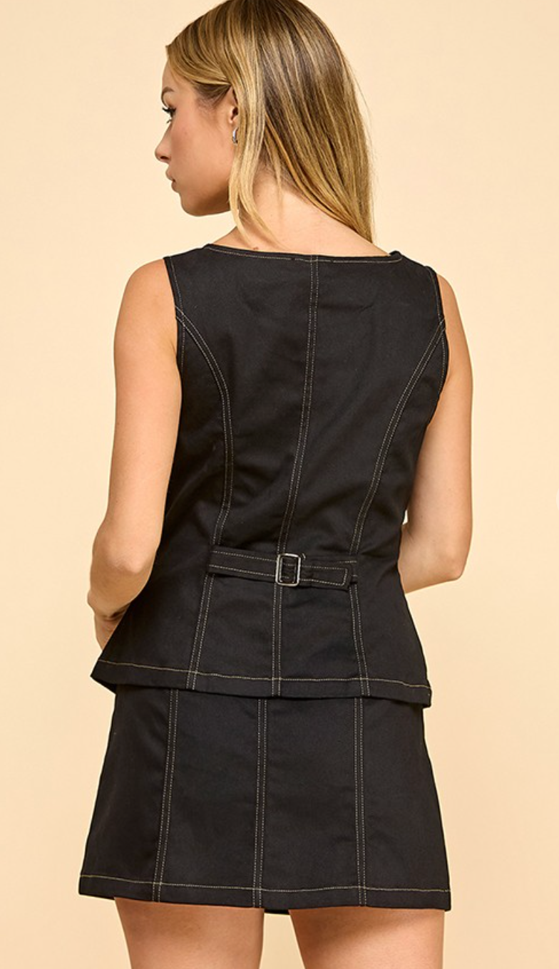 Long Denim Vest