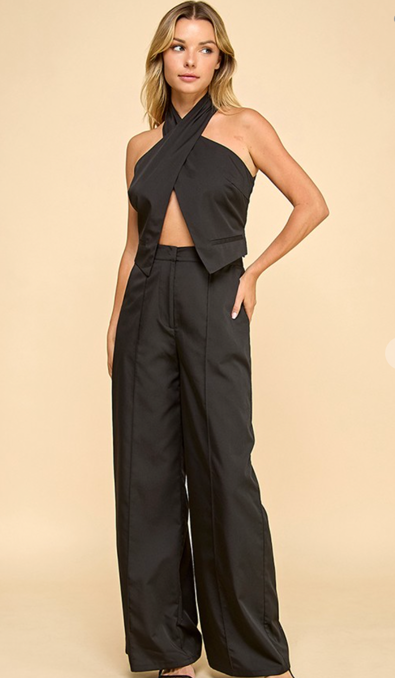 Tailored Wide Leg Pants