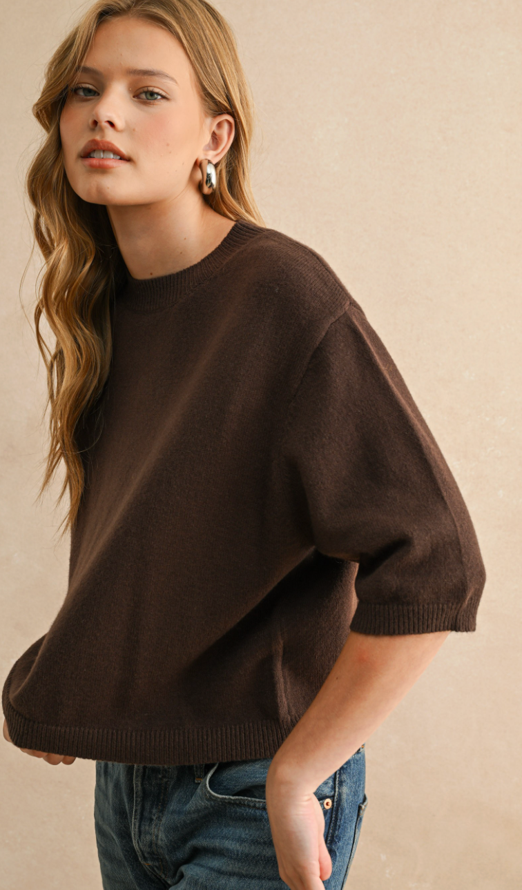 Short Sleeve Sweater Top
