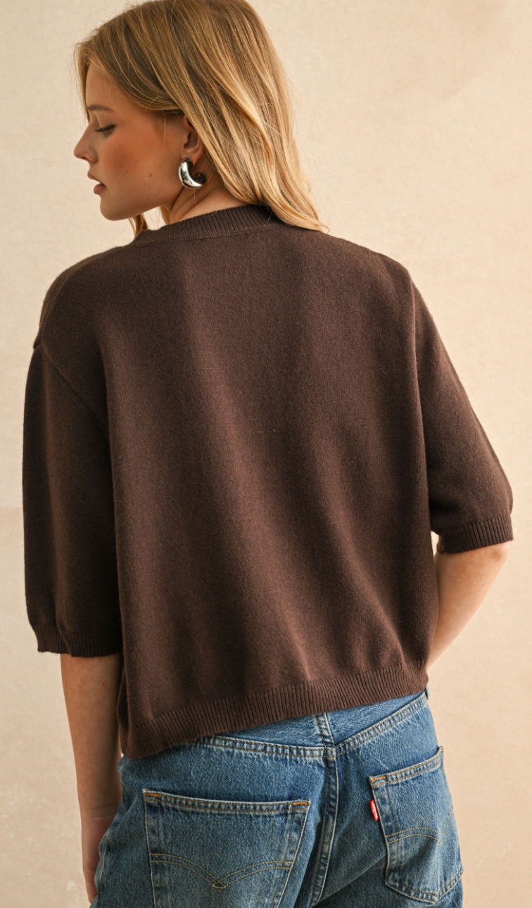 Short Sleeve Sweater Top
