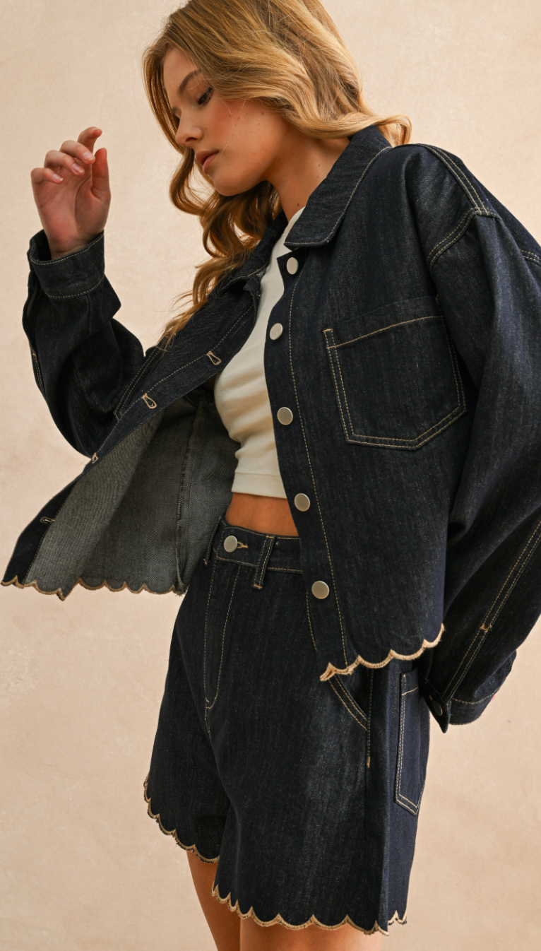 Scallop Embroidered Jacket