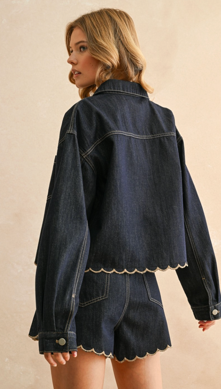 Scallop Embroidered Jacket