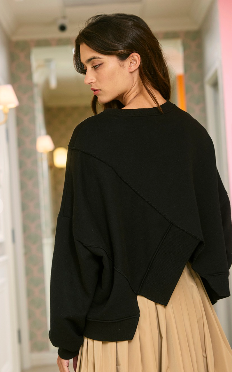 Asymmetric Sweatshirt Top