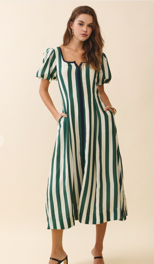 Striped Midi Dress