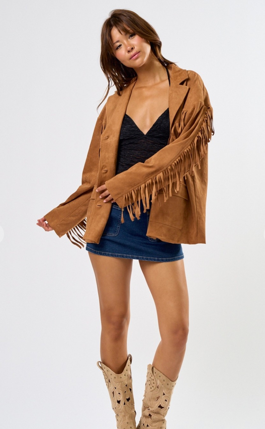 Suede Fringe Jacket