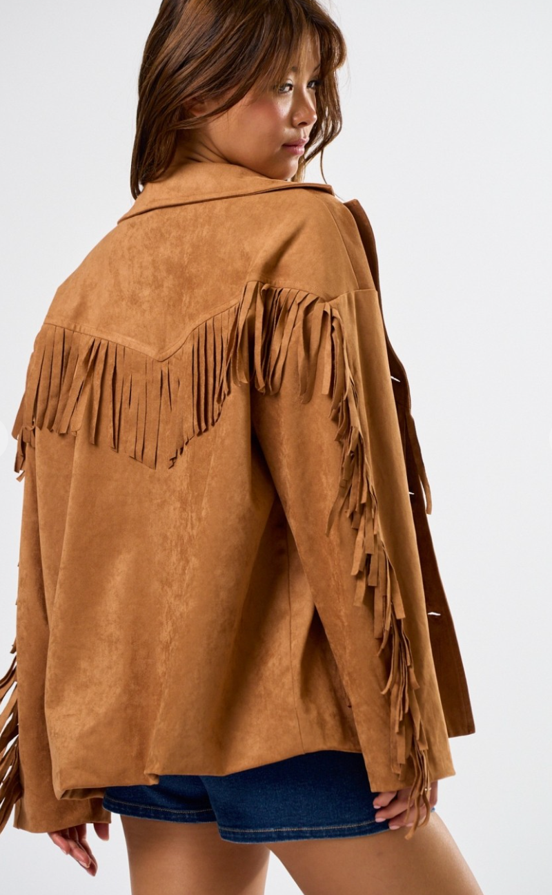 Suede Fringe Jacket