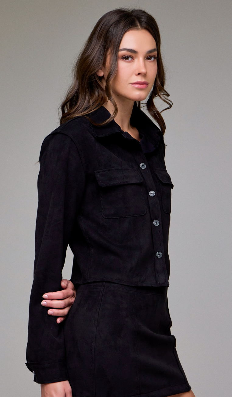 Suede Button Up Shirt