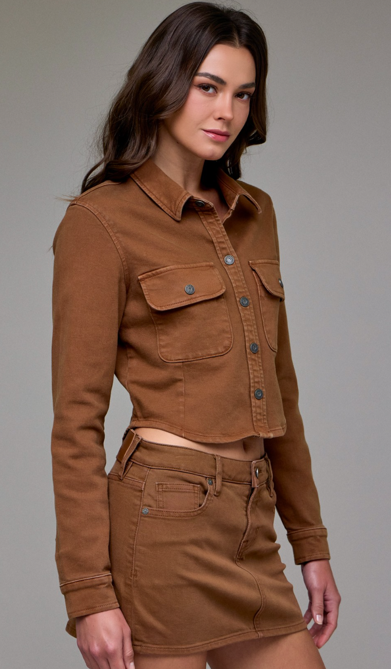 Tapered Button Up Shirt