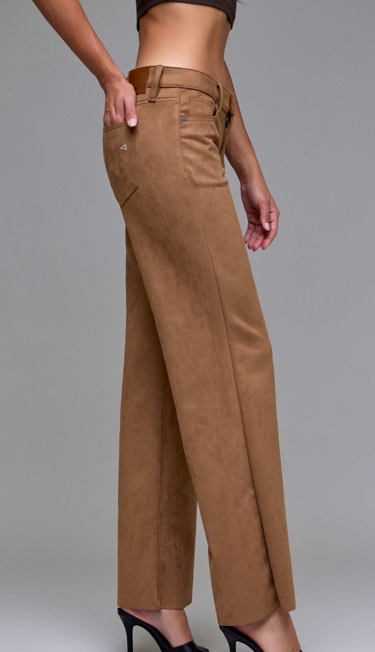 Suede Comfort Flare Pants