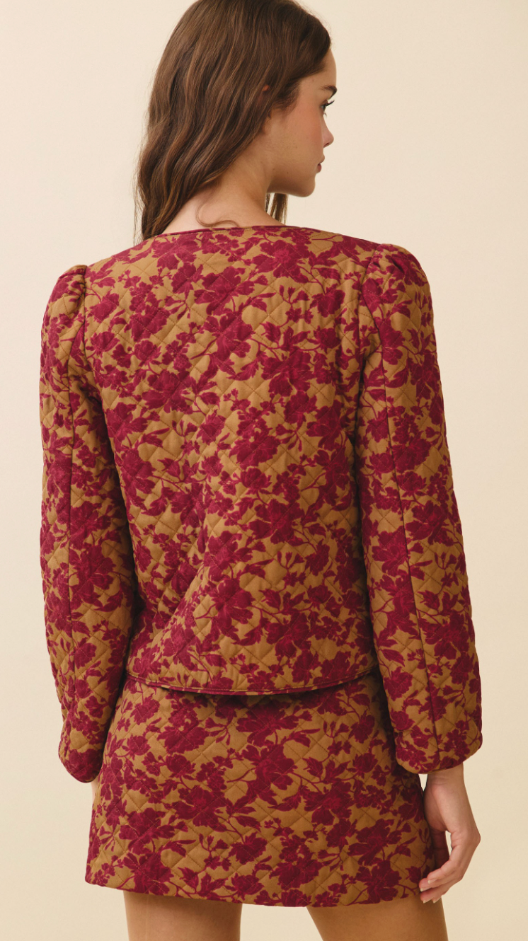 Quilted Tie Front Jacket