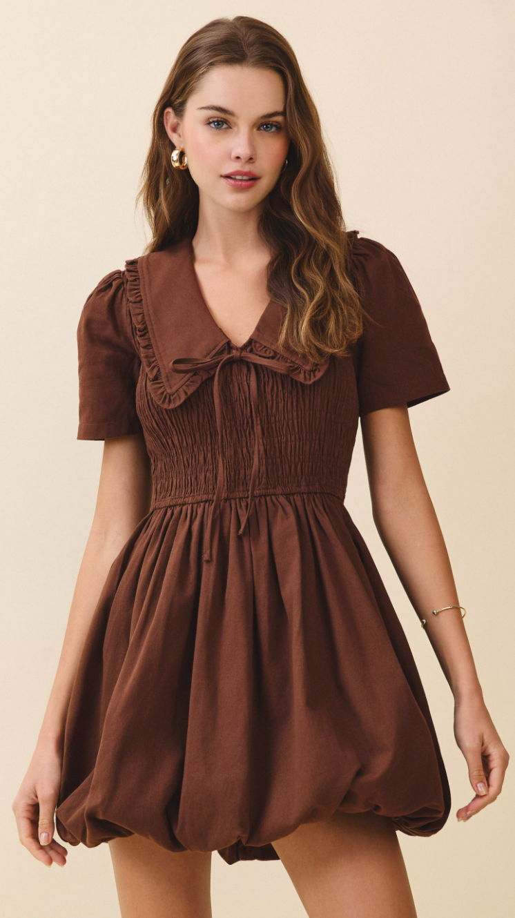 Puff Sleeve Smocked Bubble Dress